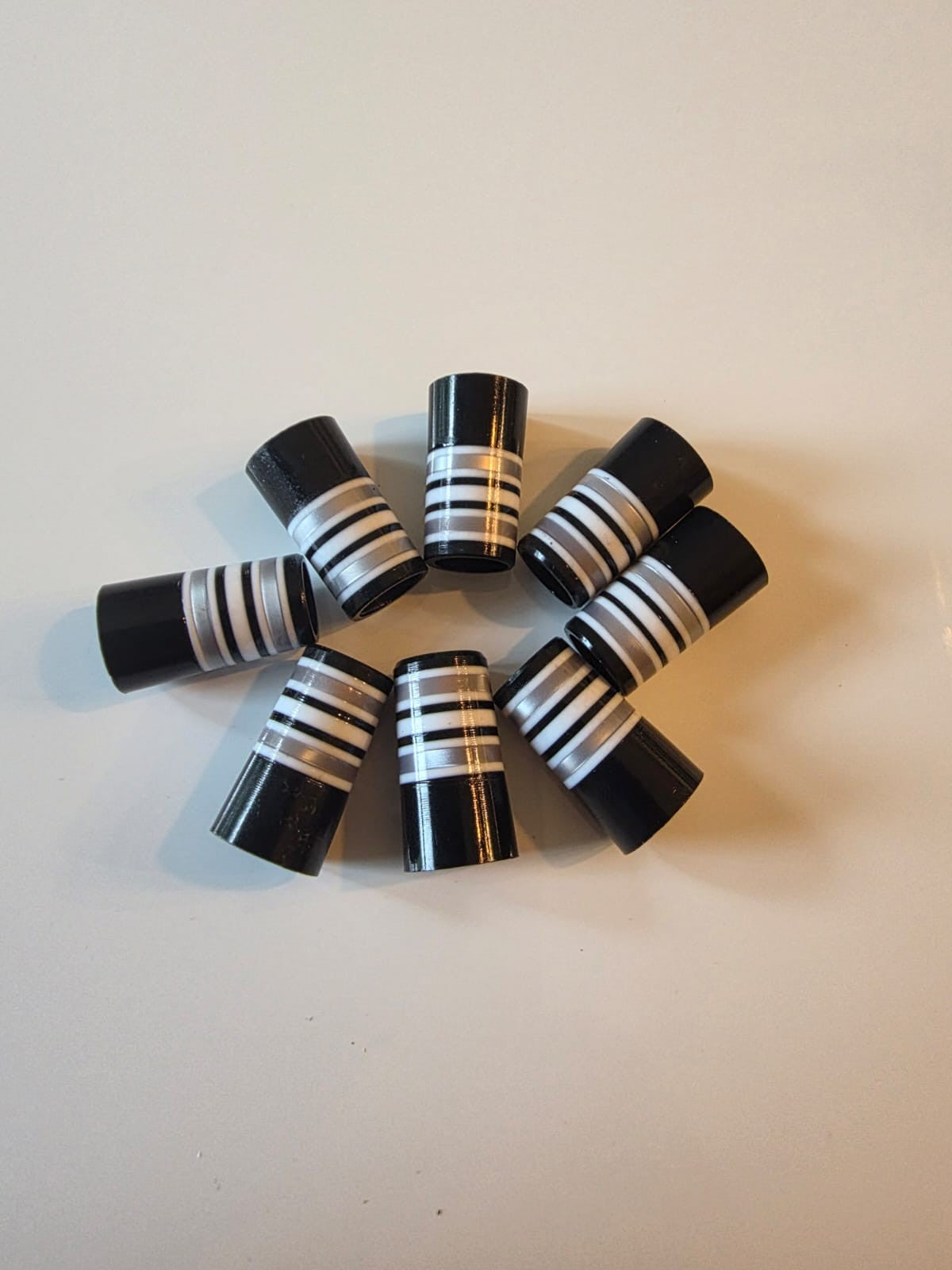 Ferrules Black with White Rings